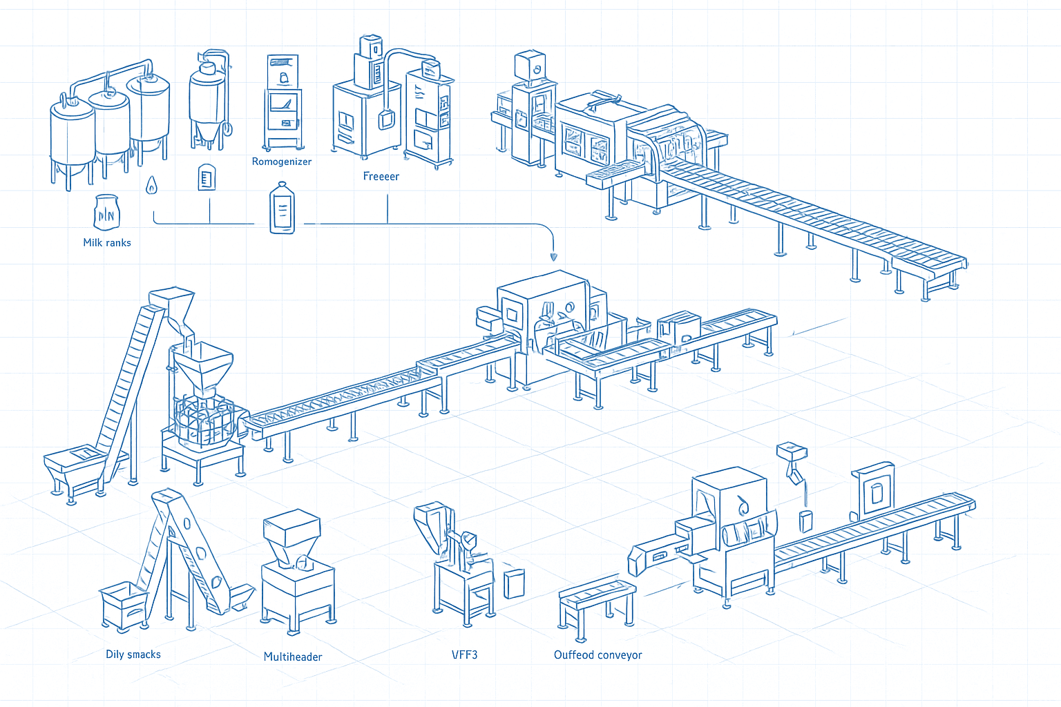 Iekārtas rūpnieciskai pārtikas pārstrādei